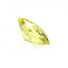 LEMON QUARTZ CHECKER CUT CUSHION (GREEN GOLD) 12MM 6.10Cts.
