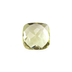 LEMON QUARTZ CHECKER CUT CUSHION 8MM 2.30Cts.