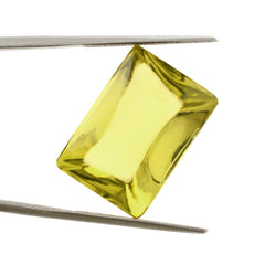 LEMON QUARTZ BUFFTOP OCTAGON 20X14MM 23Cts.