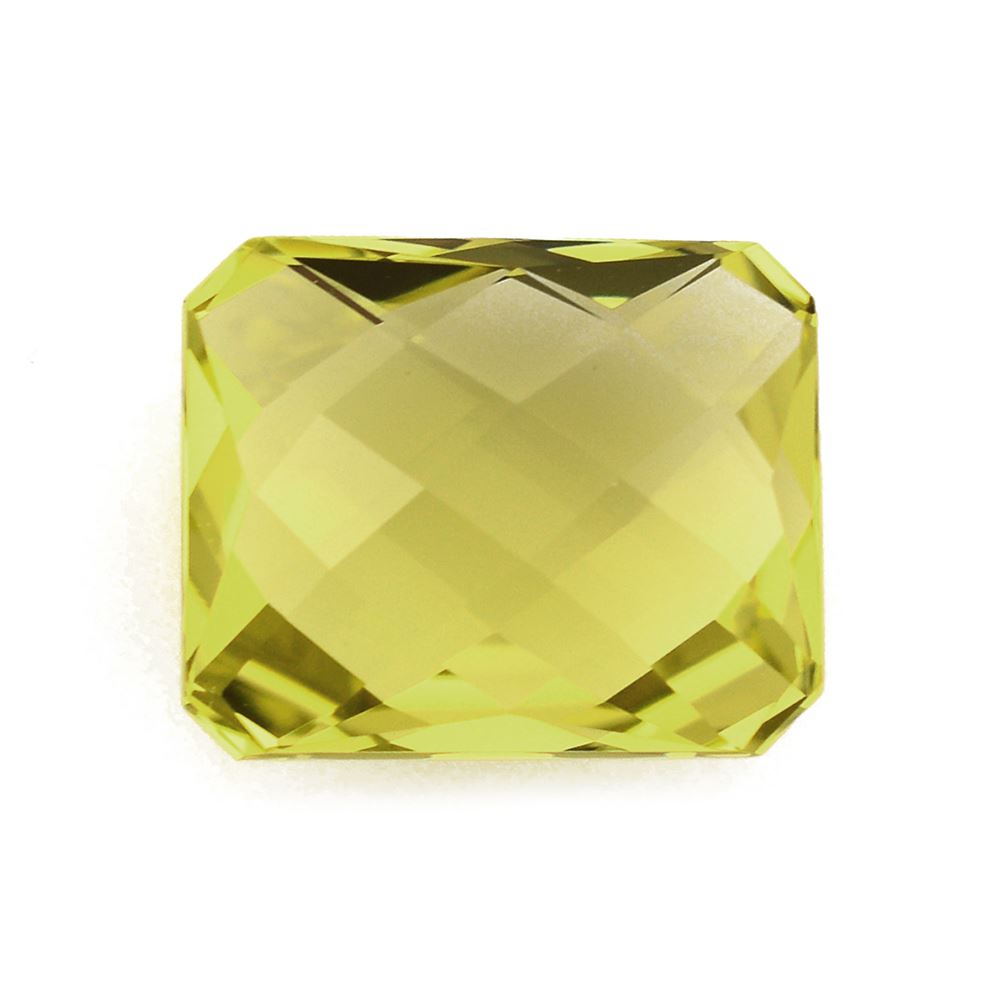 LEMON QUARTZ BRIOLETTE OCTAGON (GREEN GOLD) 17X14MM 17.1Cts.