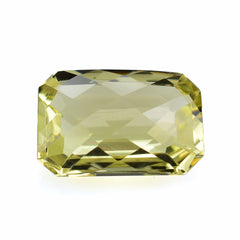 LEMON QUARTZ CHECKER CUT OCTAGON 18X12MM 12.24Cts.