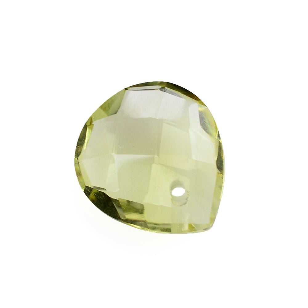 LEMON QUARTZ BRIOLETTE PEAR (FULL DRILL) TABEEZ 11X10MM 2.70 Cts.