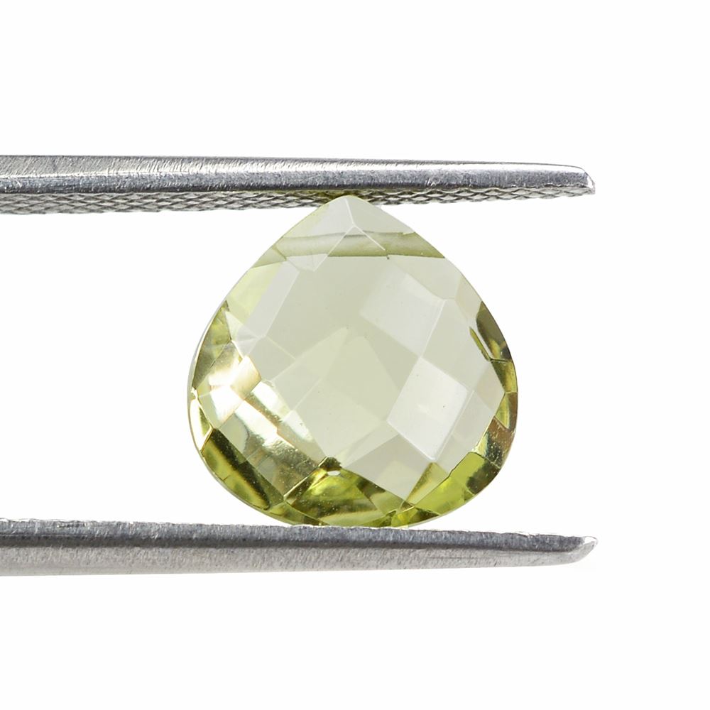 LEMON QUARTZ BRIOLETTE PEAR (FULL DRILL) TABEEZ 10MM 2.92Cts.