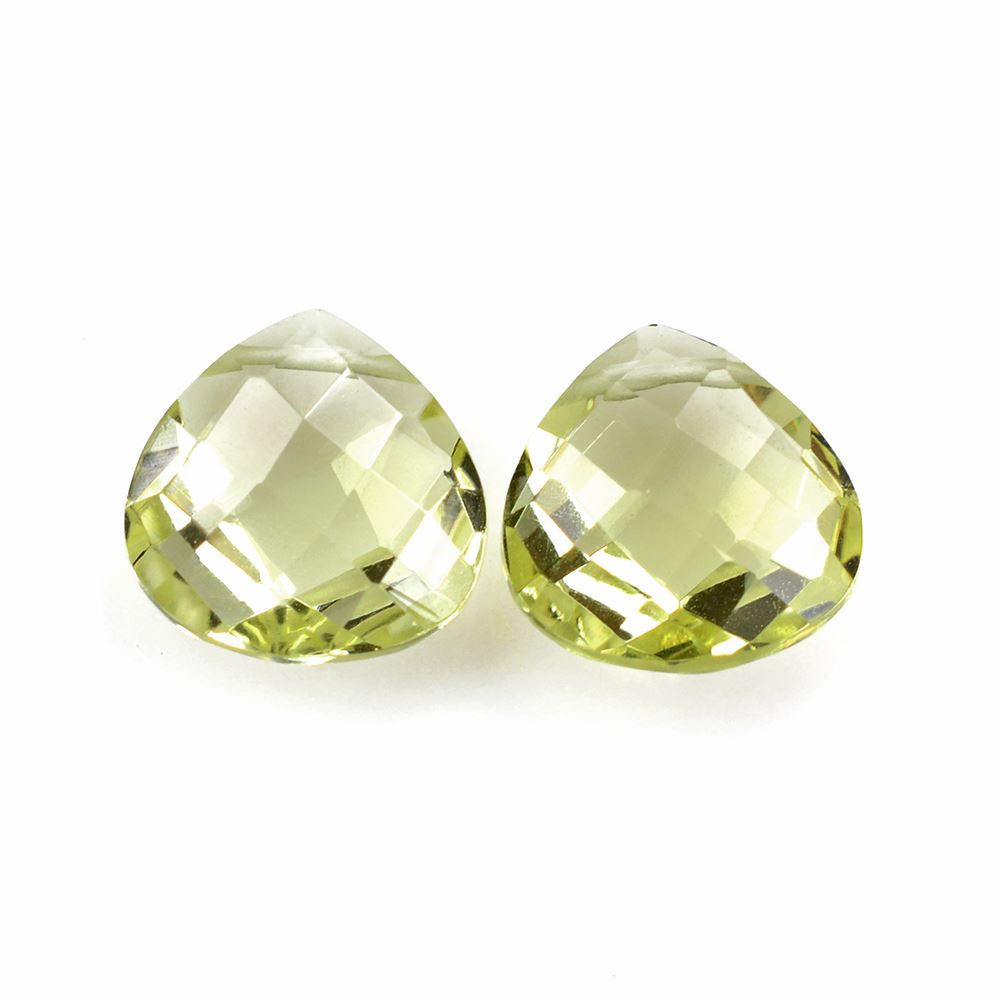 LEMON QUARTZ BRIOLETTE PEAR (FULL DRILL) TABEEZ 10MM 2.92Cts.