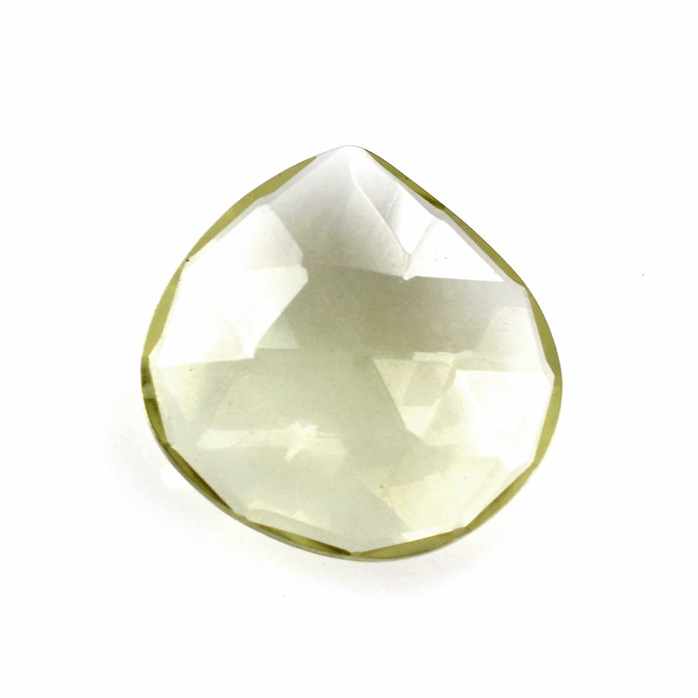 LEMON QUARTZ ROSE CUT BRIOLETTE PEAR (TABEEZ) 13MM 3.9Cts.
