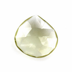 LEMON QUARTZ ROSE CUT BRIOLETTE PEAR (TABEEZ) 13MM 3.9Cts.