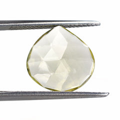 LEMON QUARTZ ROSE CUT BRIOLETTE PEAR (TABEEZ) 13MM 3.9Cts.