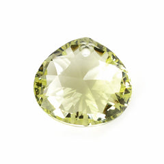LEMON QUARTZ CONCAVE CUT BRIOLETTE PEAR (LITE) (FULL DRILL) TABEEZ 13X12MM 7.30 Cts.