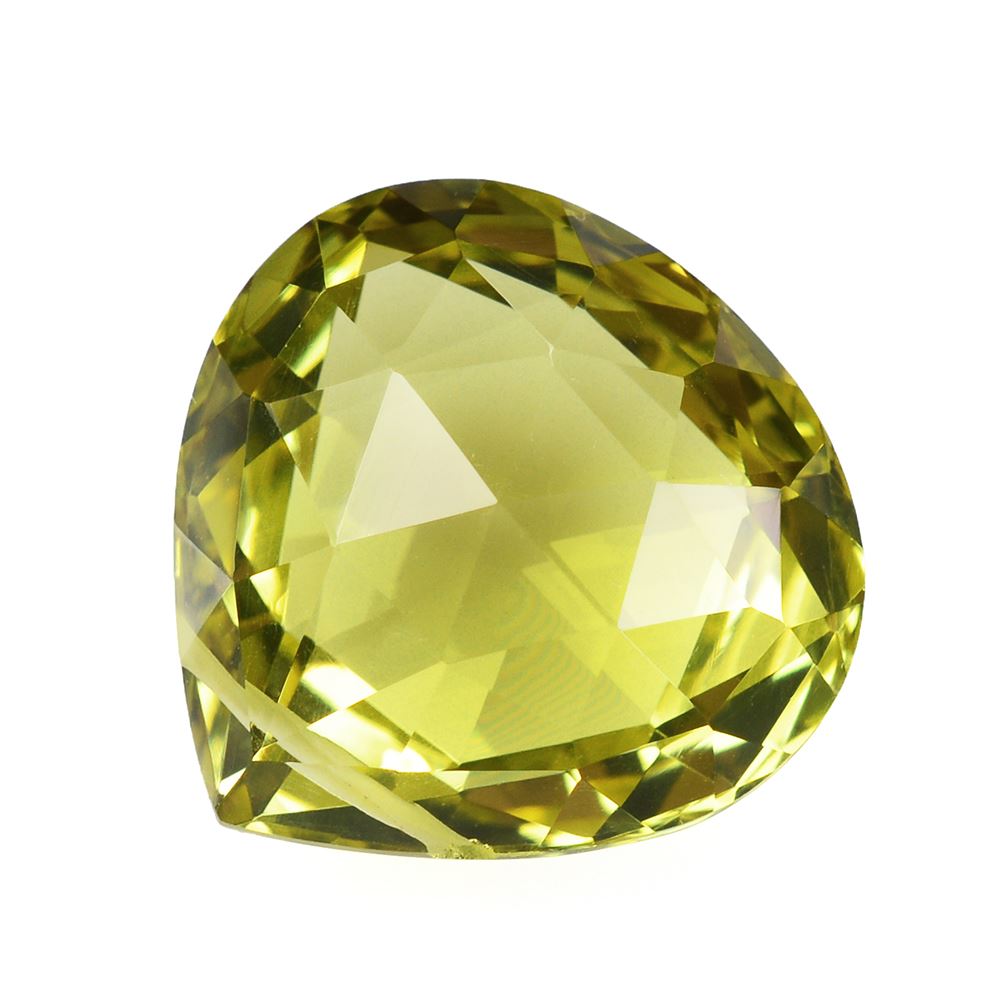 LEMON QUARTZ ROSE CUT BRIOLETTE PEAR (TABEEZ) (FULL DRILL) 22MM 35.80 Cts.