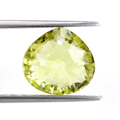 LEMON QUARTZ CONCAVE BRIOLETTE PEAR (FULL DRILL) 13X12MM 6.05 Cts.