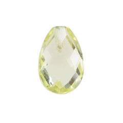 LEMON QUARTZ BRIOLETTE PEAR (HALF DRILL) 6X4MM 0.43Cts.