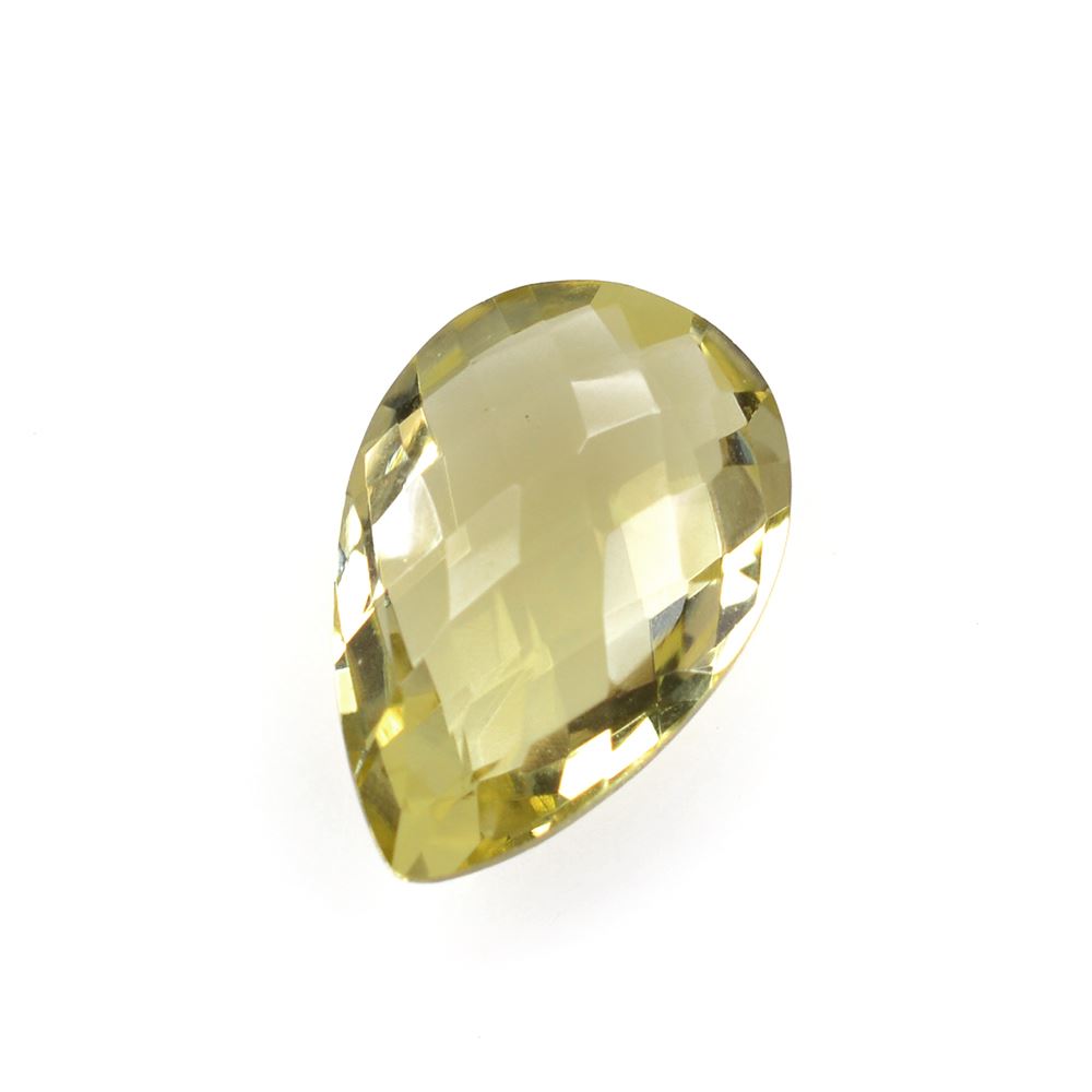 LEMON QUARTZ BRIOLETTE PEAR 15X10MM 5Cts.