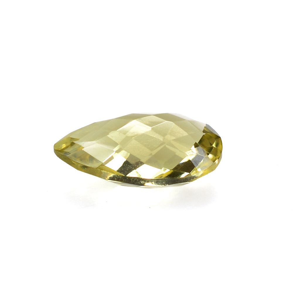 LEMON QUARTZ BRIOLETTE PEAR 15X10MM 5Cts.