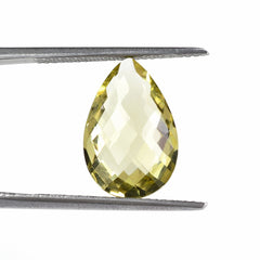 LEMON QUARTZ BRIOLETTE PEAR 15X10MM 5Cts.