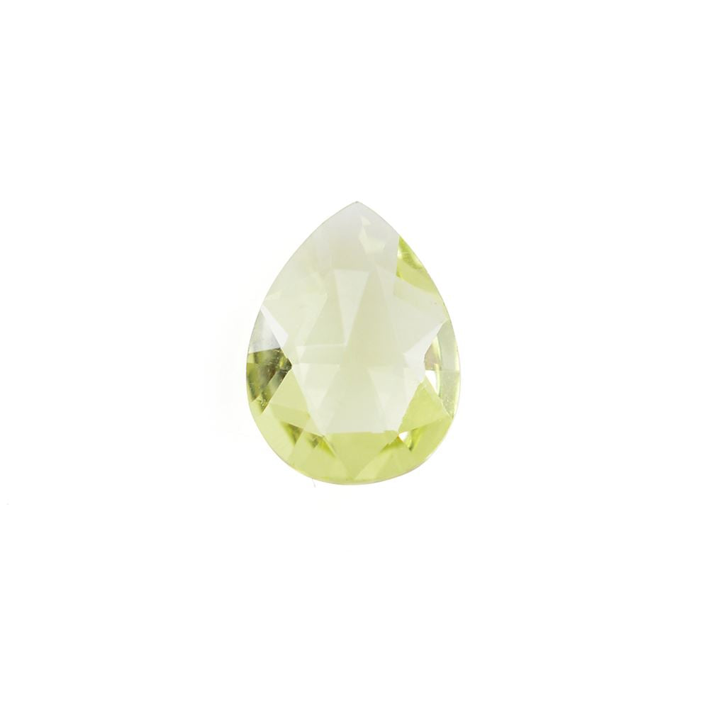 LEMON QUARTZ ROSE CUT BRIOLETTE PEAR 7X5MM 0.55Cts.