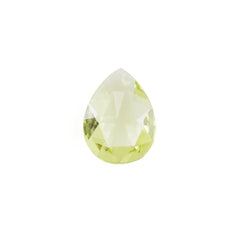 LEMON QUARTZ ROSE CUT BRIOLETTE PEAR 7X5MM 0.55Cts.