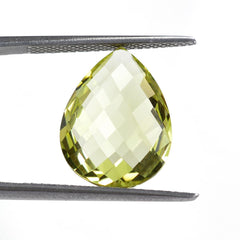 LEMON QUARTZ BRIOLETTE PEAR 16X12MM 6.63Cts.