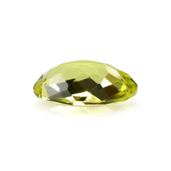 LEMON QUARTZ CHECKER CUT OVAL 13X9MM 3.9Cts.