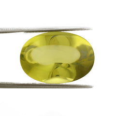 LEMON QUARTZ BUFFTOP OVAL 20X14MM 14.9Cts.