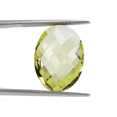 LEMON QUARTZ BRIOLETTE OVAL 18X13MM 8.96Cts.