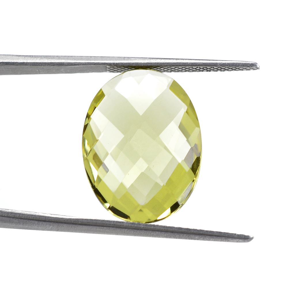 LEMON QUARTZ BRIOLETTE OVAL 19X14MM 11.15Cts.