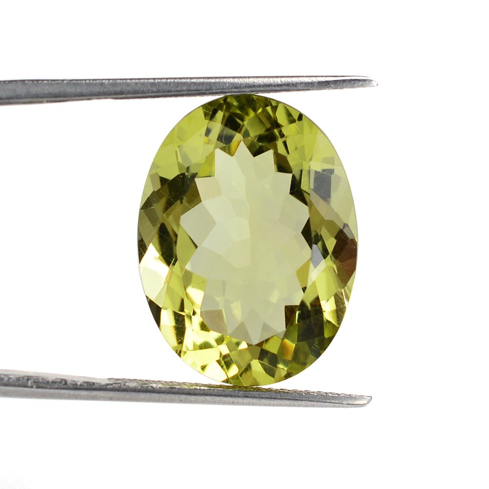 LEMON QUARTZ CUT OVAL 20X15MM 15.25Cts.