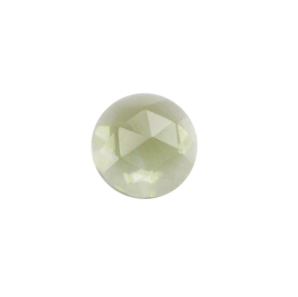 LEMON QUARTZ ROSE CUT ROUND CAB 4MM 0.25Cts.