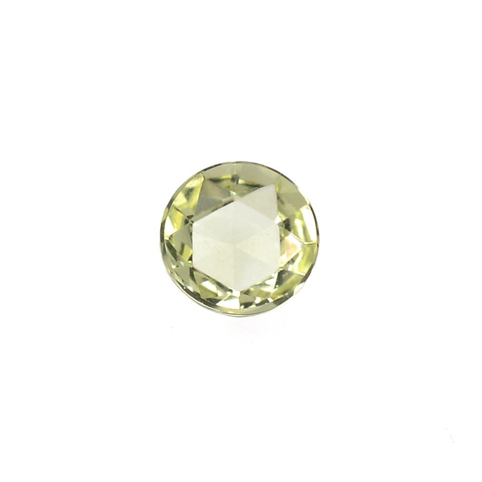 LEMON QUARTZ ROSE CUT ROUND CAB 4MM 0.25Cts.