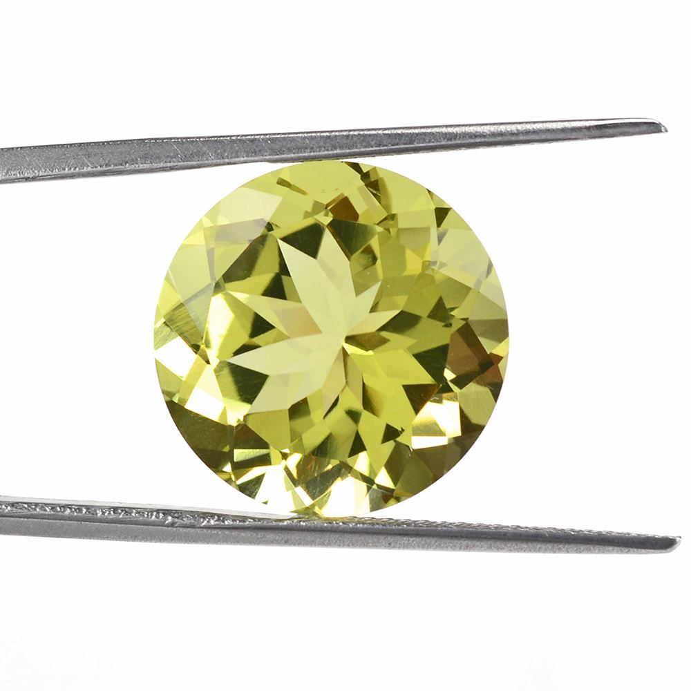 LEMON QUARTZ CUT ROUND (GREEN GOLD) 16.50MM 12.85Cts.