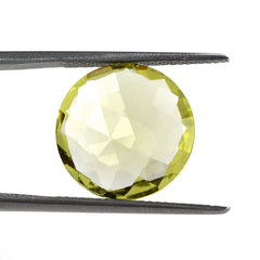 LEMON QUARTZ BRIOLETTE ROUND (GREEN GOLD) 15MM 6.85Cts.
