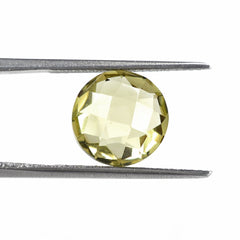 LEMON QUARTZ BRIOLETTE ROUND 11MM 4.65Cts.