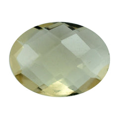 LEMON QUARTZ BRIOLETTE OVAL 8X6MM 1.07 Cts.