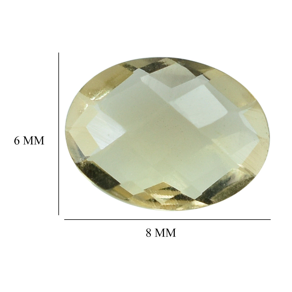 LEMON QUARTZ BRIOLETTE OVAL 8X6MM 1.07 Cts.