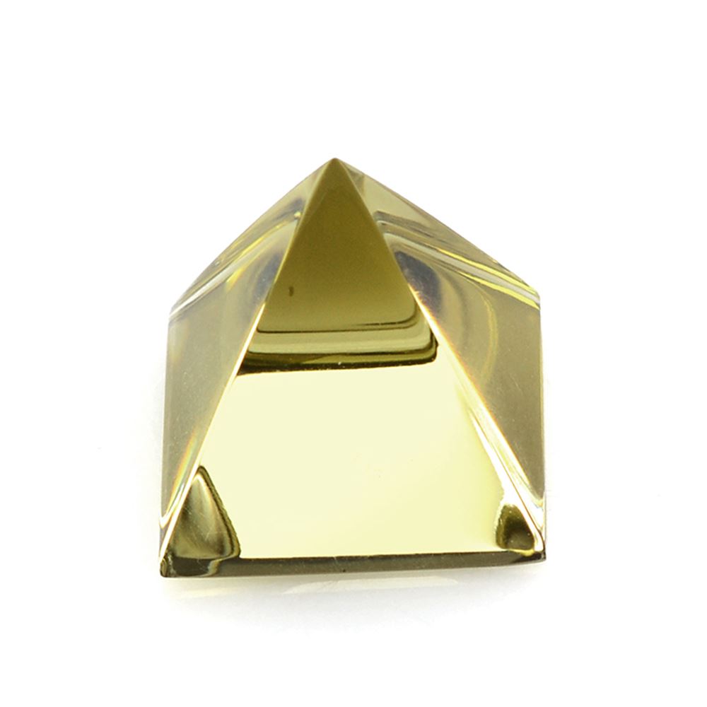 LEMON QUARTZ PYRAMID SQUARE CAB 15MM 17.70 Cts.
