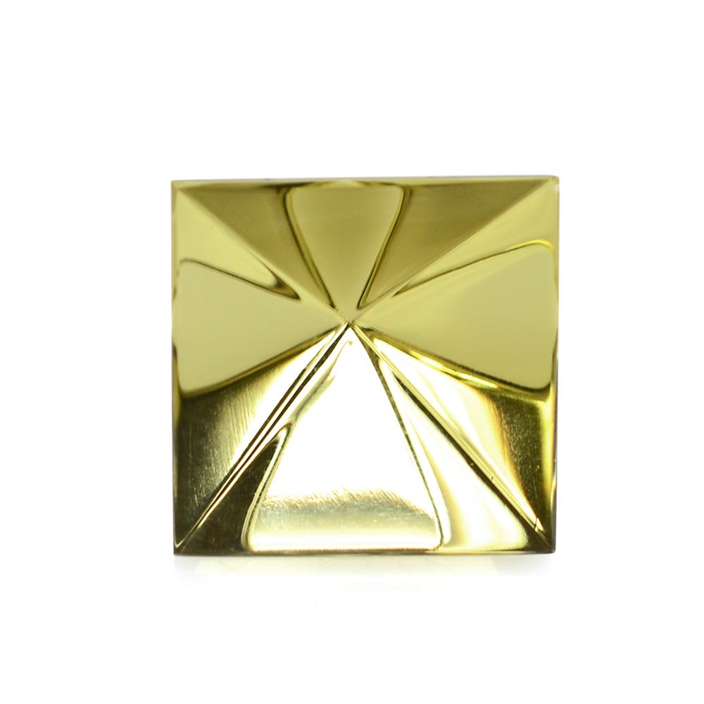 LEMON QUARTZ PYRAMID SQUARE CAB 15MM 17.70 Cts.