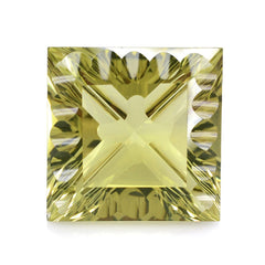 LEMON QUARTZ CONCAVE CUT SQUARE 20MM 32.07 Cts.