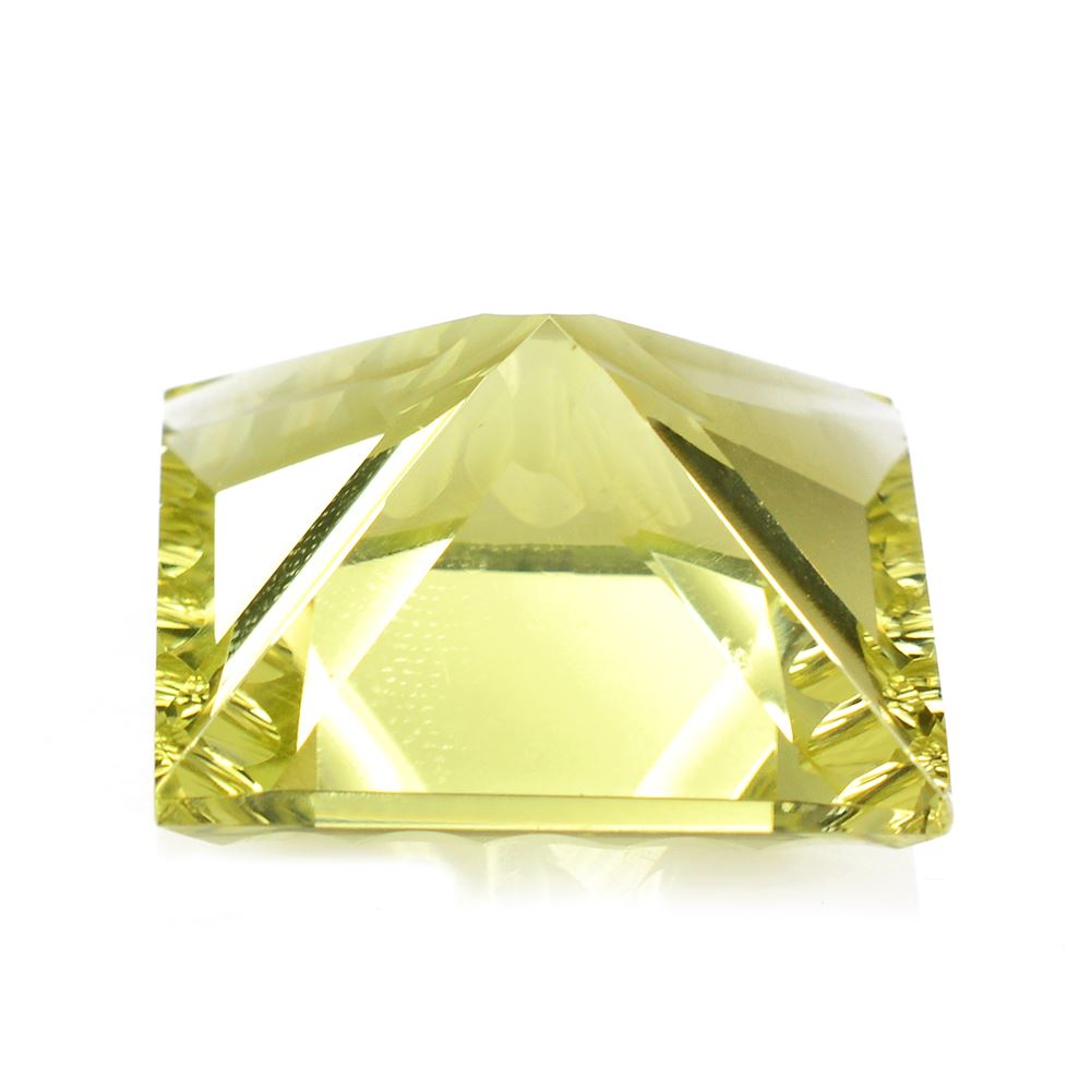 LEMON QUARTZ CONCAVE CUT SQUARE 20MM 32.07 Cts.