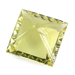 LEMON QUARTZ CONCAVE CUT SQUARE 20MM 32.07 Cts.