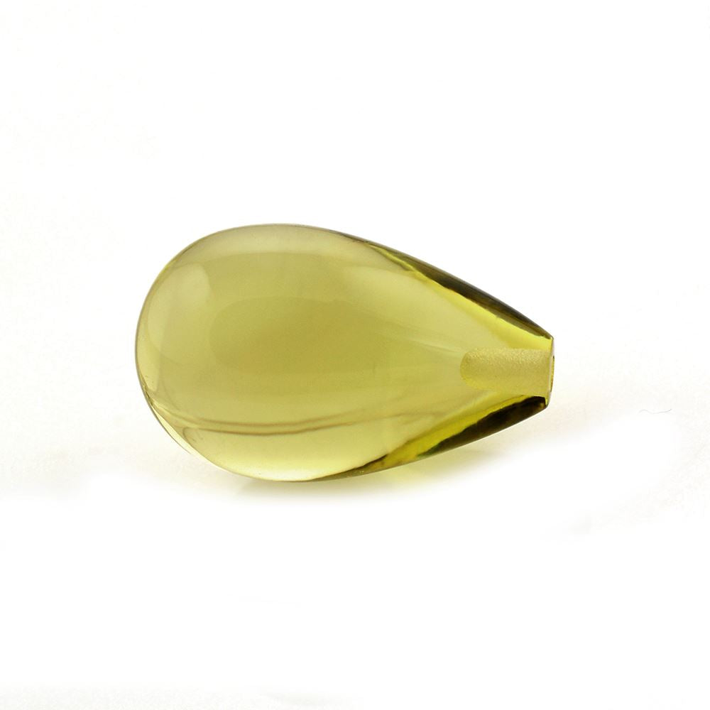 LEMON QUARTZ PLAIN DROPS (HALF DRILL) 13X8MM 5.61 Cts.