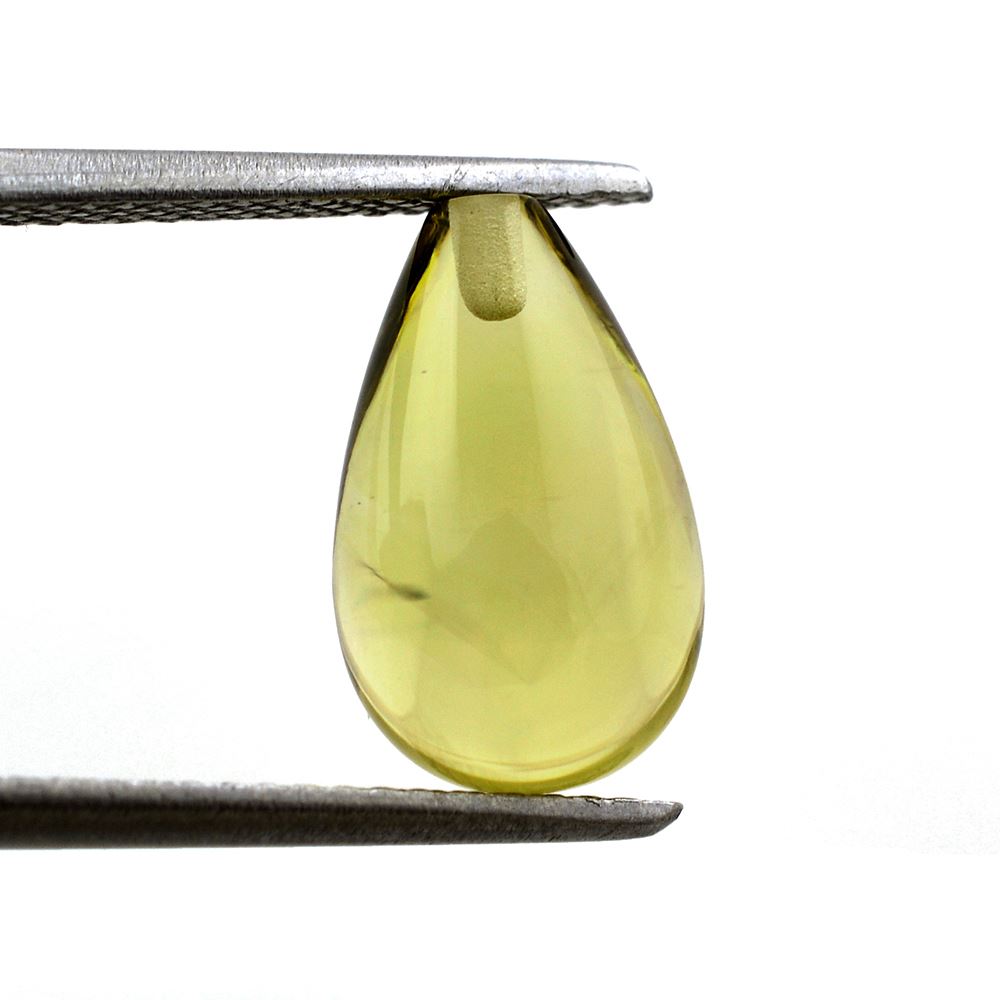 LEMON QUARTZ PLAIN DROPS (HALF DRILL) 13X8MM 5.61 Cts.