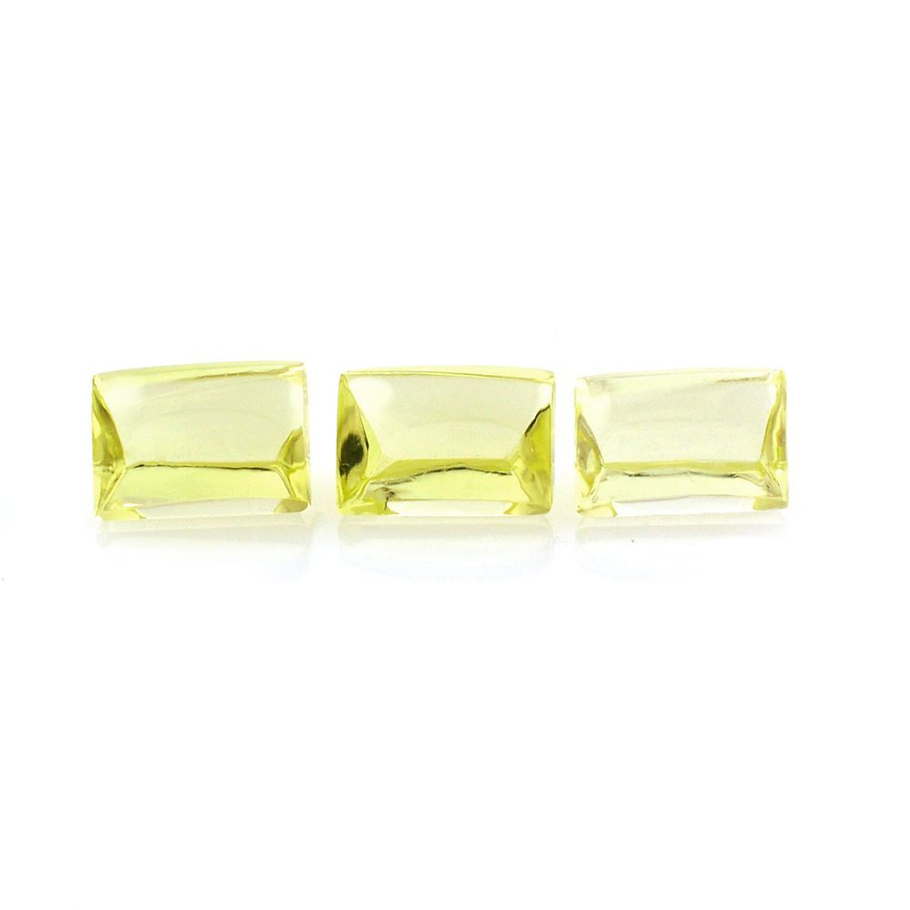 LEMON QUARTZ BUFFTOP BAGUETTE 5X3.50MM 0.35 Cts.