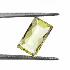LEMON QUARTZ CHECKER CUT BAGUETTE 12X7MM 2.95 Cts.