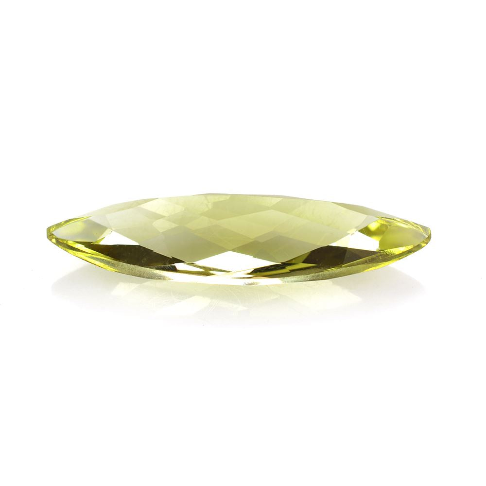 LEMON QUARTZ CHECKER CUT MARQUISE 25X8MM 5.90 Cts.
