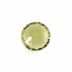 LEMON QUARTZ CONCAVE CUT ROUND 10MM 3.48 Cts.