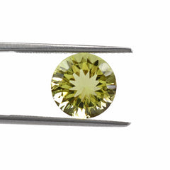 LEMON QUARTZ CONCAVE CUT ROUND 10MM 3.48 Cts.