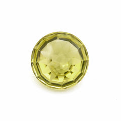 LEMON QUARTZ BUFFTOP CONCAVE STEP CUT BACK ROUND (DES#47) 15MM 11.01 Cts.
