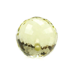LEMON QUARTZ CHECKER CUT BALLS (DES#7) HALF DRILL 10MM 7.35 Cts.