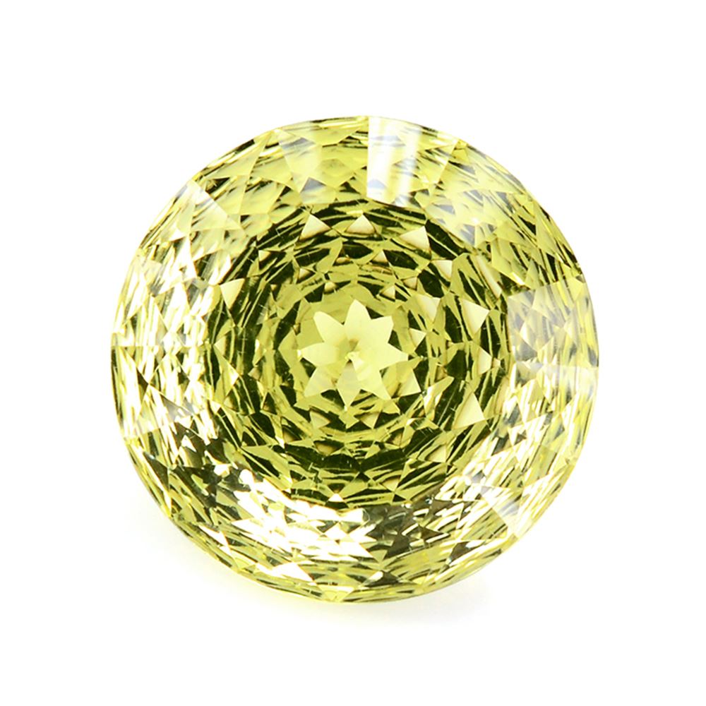 LEMON QUARTZ NIRVANA CUT ROUND 14MM 8.33 Cts.
