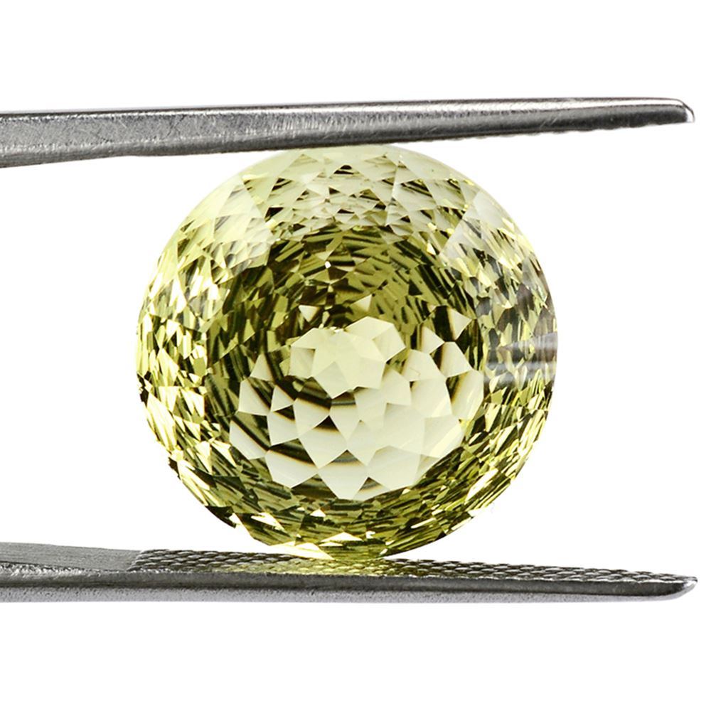 LEMON QUARTZ NIRVANA CUT ROUND 14MM 8.33 Cts.