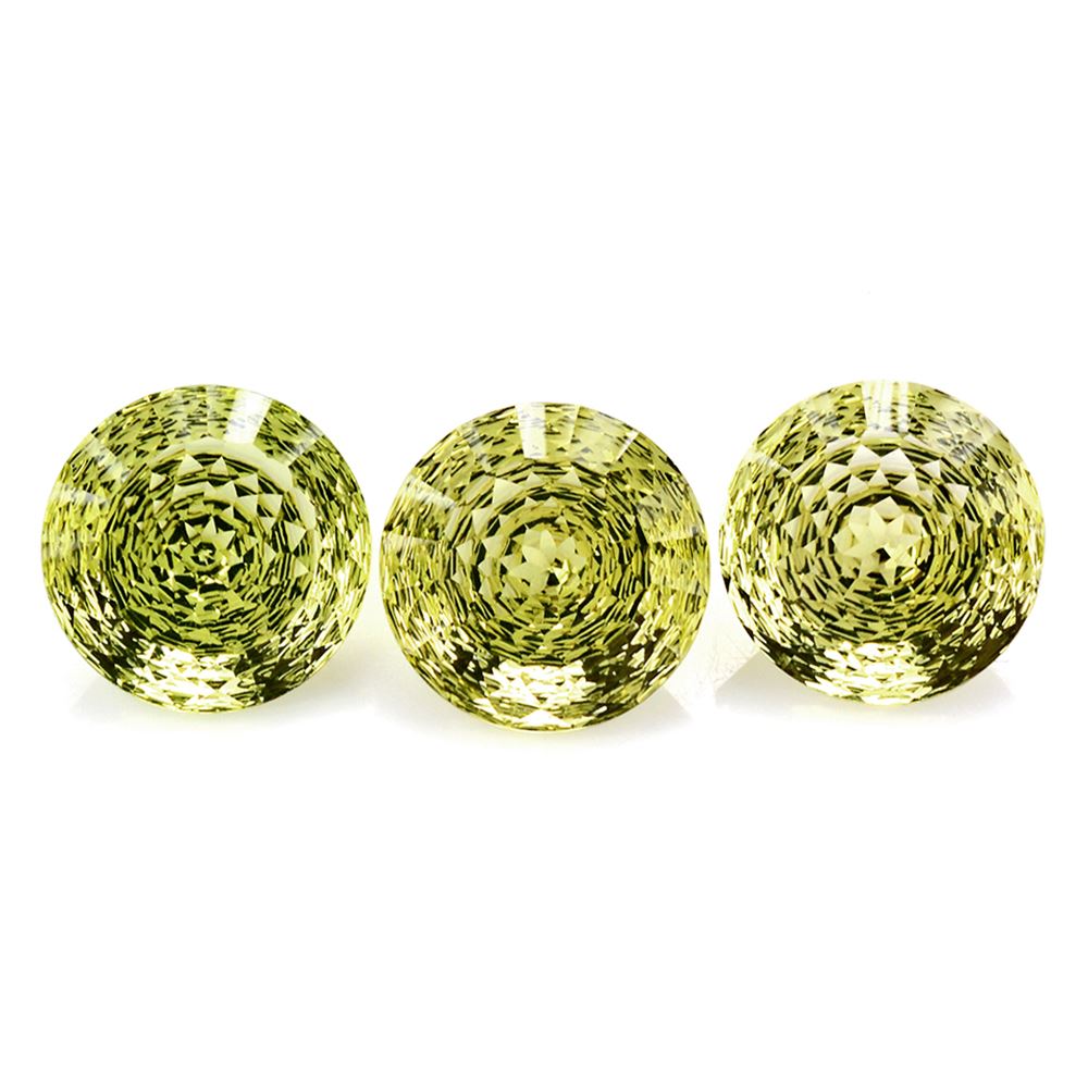 LEMON QUARTZ NIRVANA CUT ROUND 14MM 8.33 Cts.
